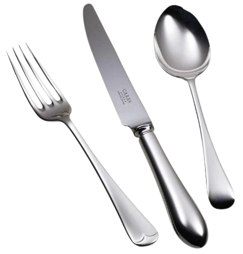 Solid Silver Cutlery Set for 6 – Old English Pattern, Carrs of Sheffield 1995