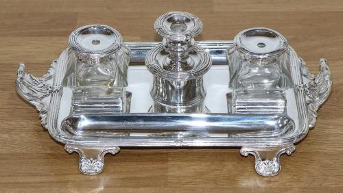 Antique Silver Inkstand - 1820