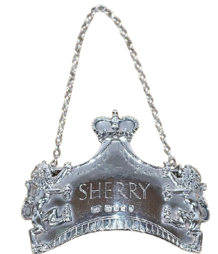 Solid Silver Decanter LabelLGD1953