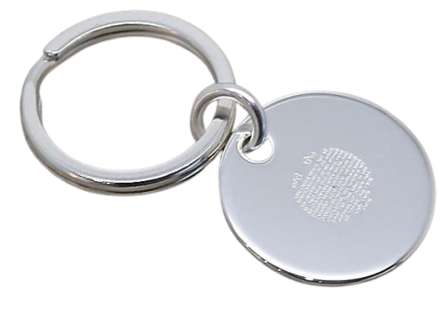 Silver Plated Round Keyring LP