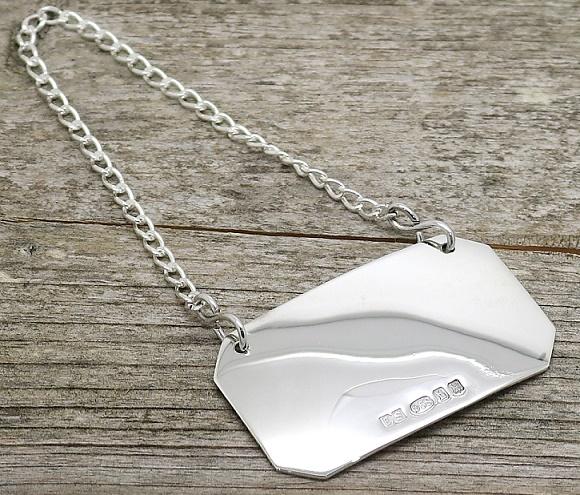 Solid Silver Decanter Label ESdr5 | Edinburgh Silver