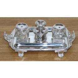 Antique Silver Inkstand - 1820